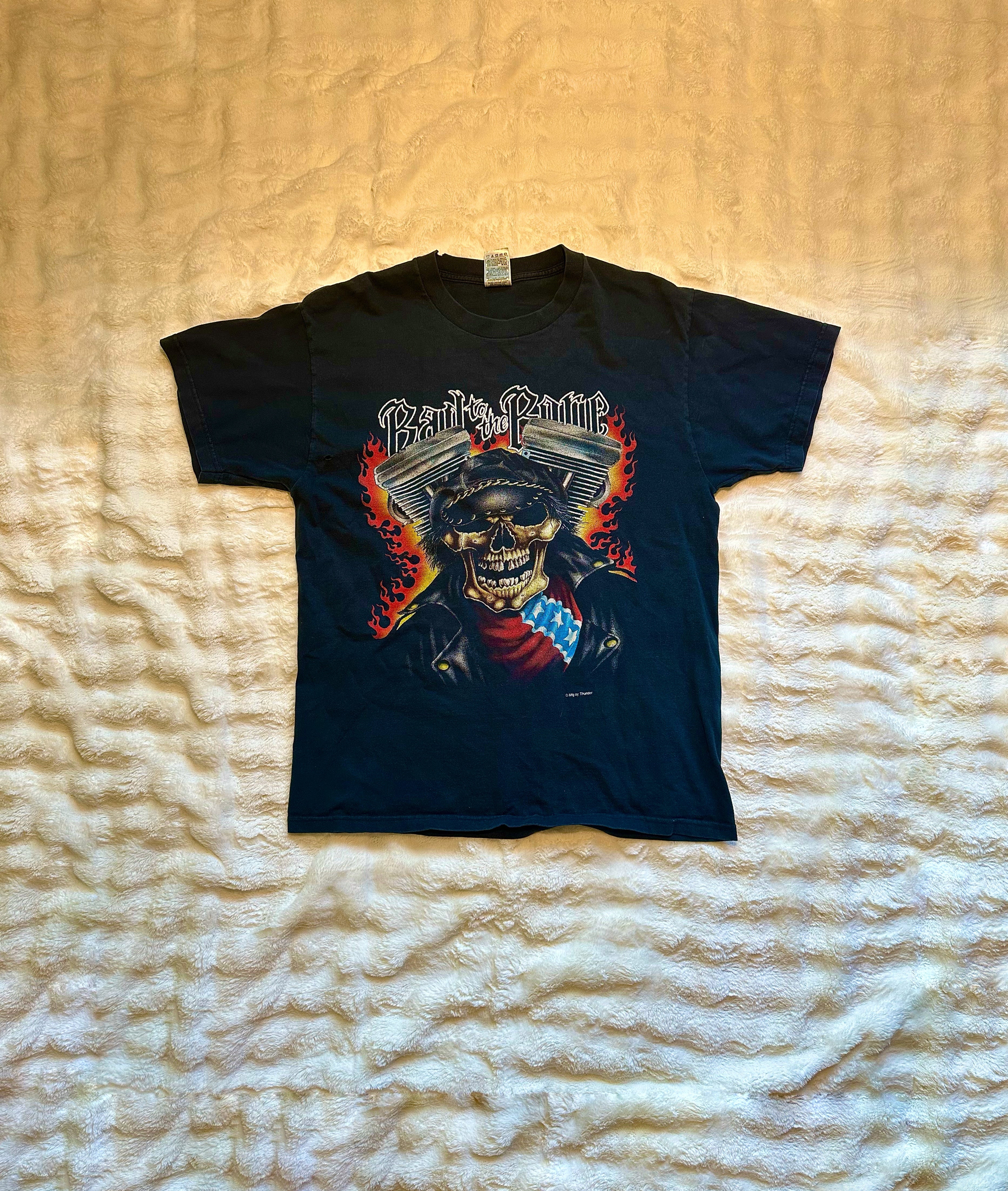 “Bad to the Bone” Skull Graphic T-Shirt